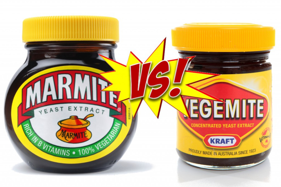 Банки Marmite и Vegemite рядом — сравнение двух паст